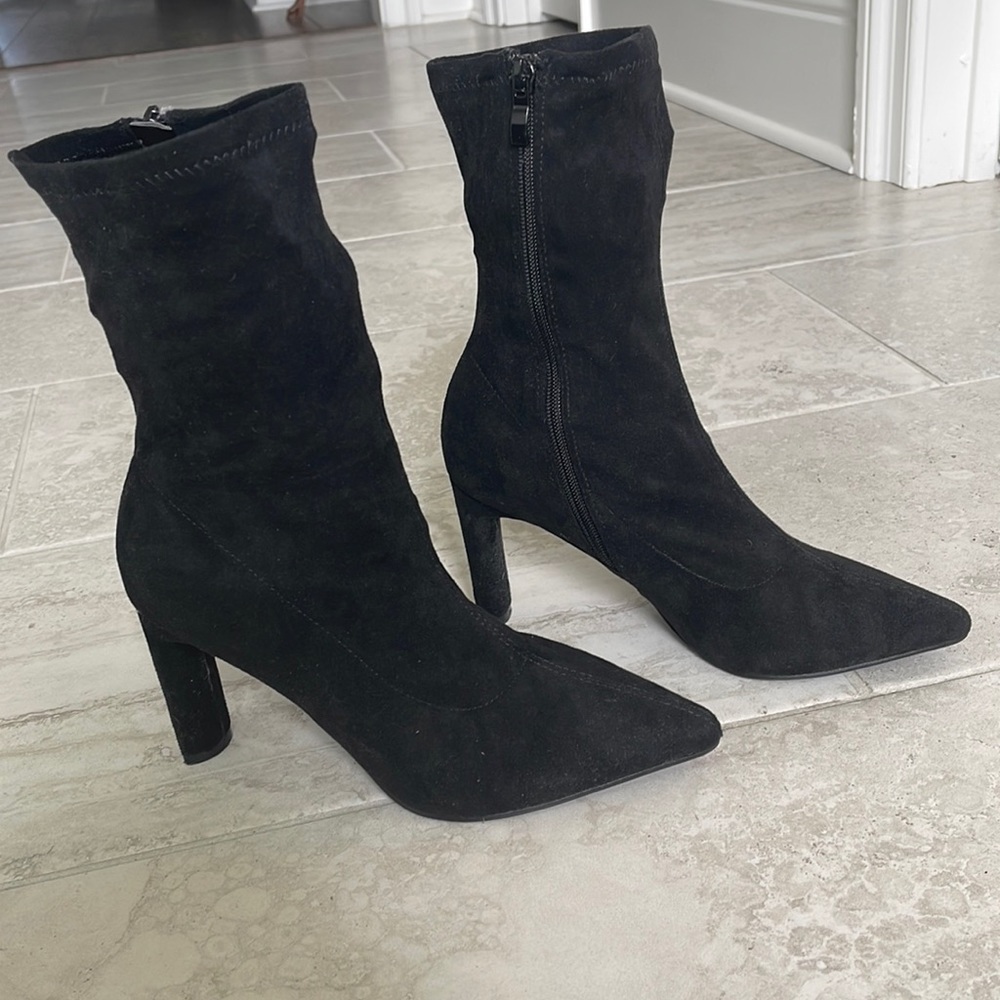 Aiit Mid Calf Black Boots, Size 38
